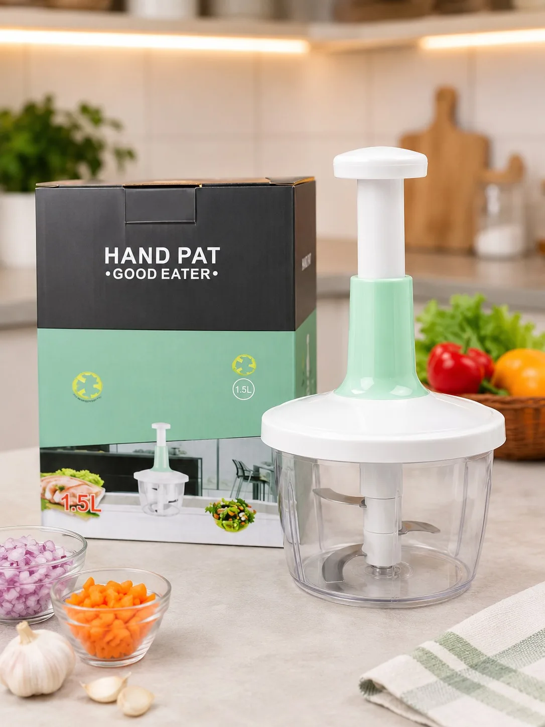 PICADORA MANUAL DE ALIMENTOS 1.5L