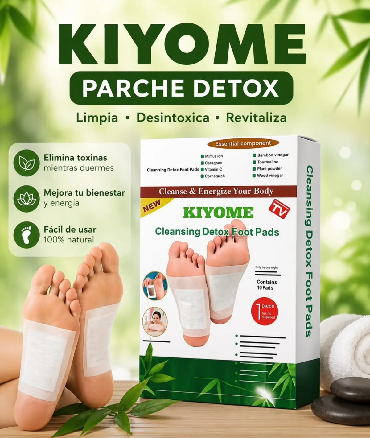 PARCHE DESINTOXICANTE KIYOME x10 UNIDADES