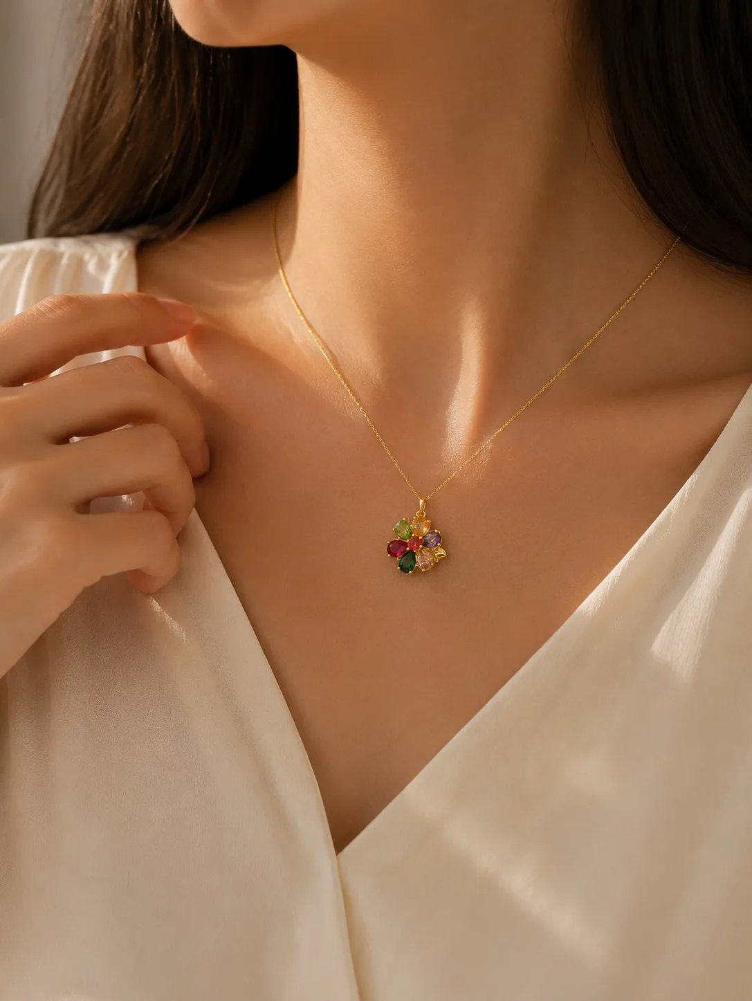 COLLAR GIRATORIO FLOR AURORA