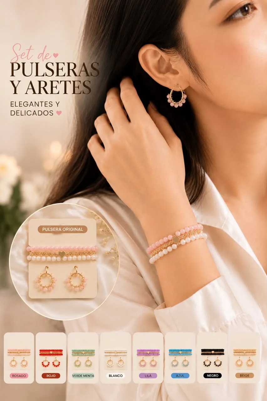 SET DE ARETE Y PULSERAS 