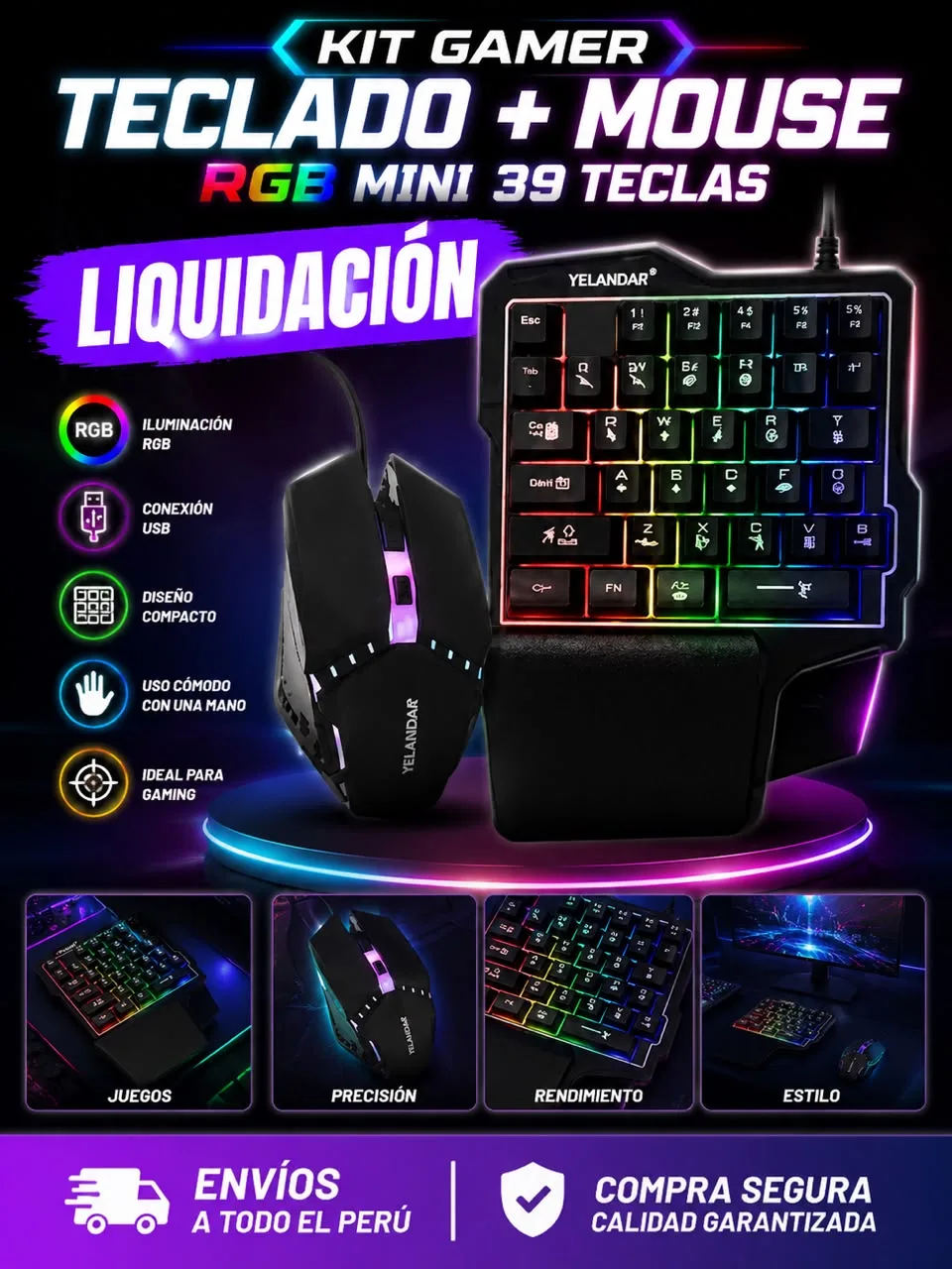 SET DE MOUSE CON TECLADO